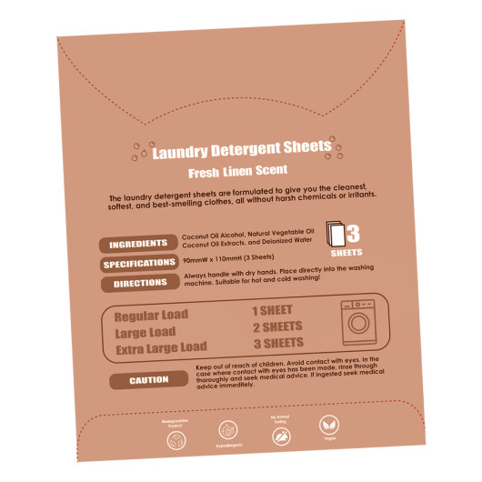Laundry Detergent Sheets Back